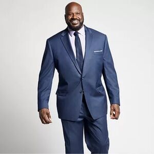 Men's Shaquille O’Neal Navy Blue Suit Jacket/ Sports Coat Sz 54S